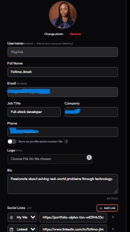 Onboarding a Konneqta profile card